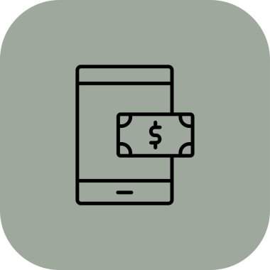 çevrimiçi ödeme web simgesi, vektör illüstrasyonu