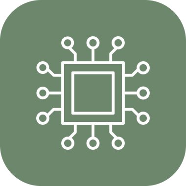 Devre kartı simgesi. Teknoloji simgesi. vektör illüstrasyonu