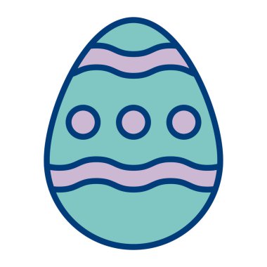 Noktalı Paskalya yumurtaları ve biçim ikonu vektör tasarımı