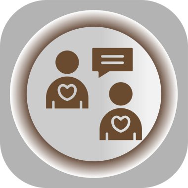 Sohbet simgesinin vektör illüstrasyonu