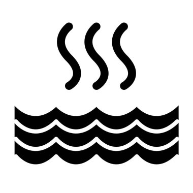Su Dalgası ikon vektör çizimi tasarımı