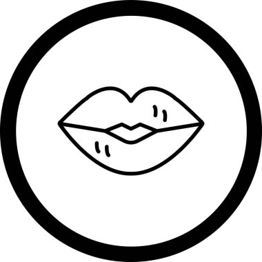 Dudaklar. Web simgesi basit illüstrasyon