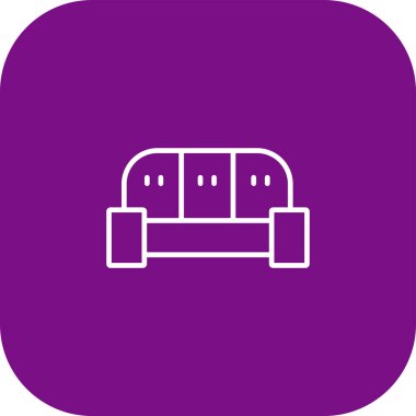 kanepe web simgesi, vektör çizim