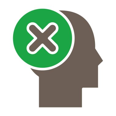 Beyin vektör simgesi. Basit örnekleme izole edildi.