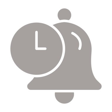 Alarm saati simgesi, vektör illüstrasyonu