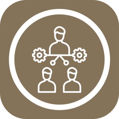 Takım çalışması simgesi vektör illüstrasyonu