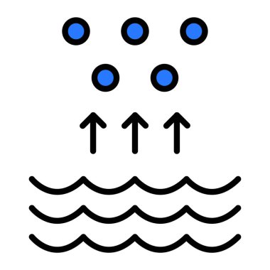 Su. Web simgesi basit illüstrasyon