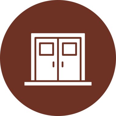 Kapı web simgesi, vektör çizim