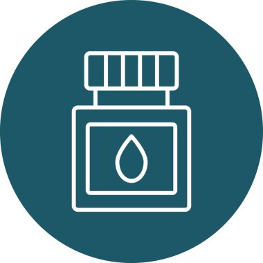 Yağ şişesi simgesi izole edilmiş bir dairede. Web ve tasarım için.