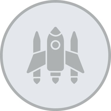 roket düz vektör simgesi