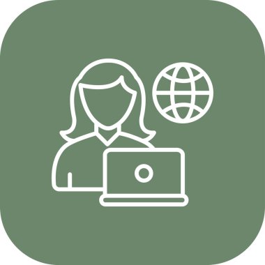 İnternet web simgesi, vektör illüstrasyonu