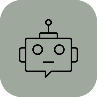 Soyut bir arkaplanda robot simgesi