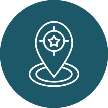 Moda biçimi izole edilmiş arkaplanda harita işaretleyici simgesi