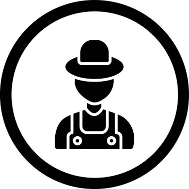 Çiftçi şapkası simgesi ana hatlarıyla