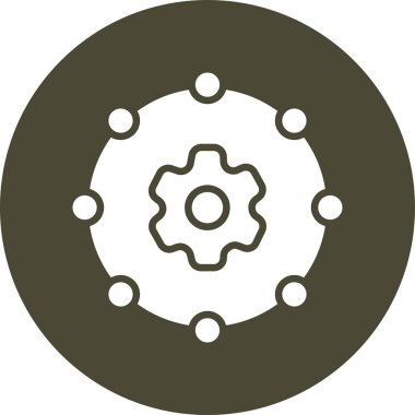 Teçhizat Web simgesi basit illüstrasyon