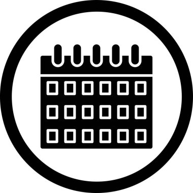 Takvim simgesinin vektör illüstrasyonu