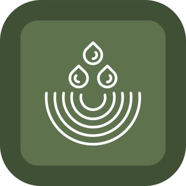 su damlası yuvarlak kare düğmesi