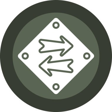 Yol işaretinin vektör illüstrasyonu