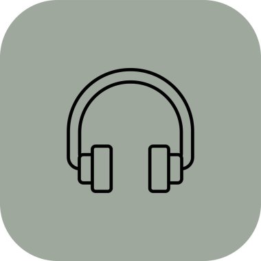 kulaklık simgesi, illüstrasyon vektörü