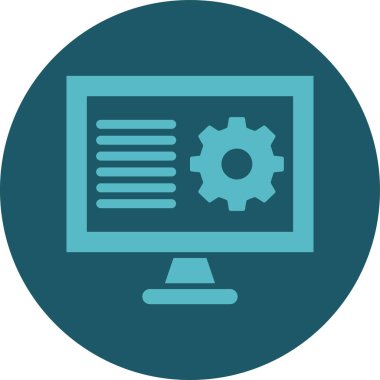 Dizüstü bilgisayar simgesi vektör çizimi