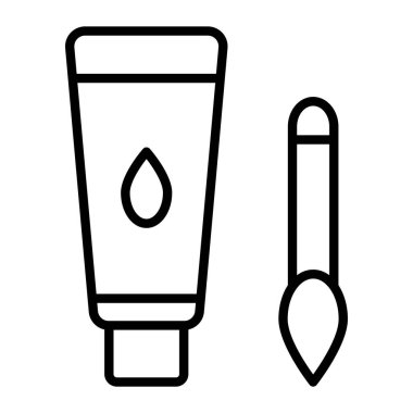 Tüp simgesi, vektör illüstrasyonu