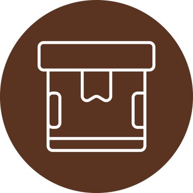 Moda tarzında izole edilmiş çikolata simgesi