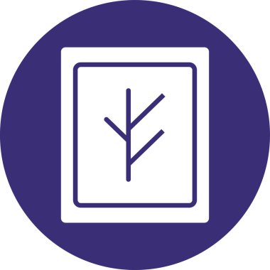 Bir ağaç simgesinin vektör illüstrasyonu