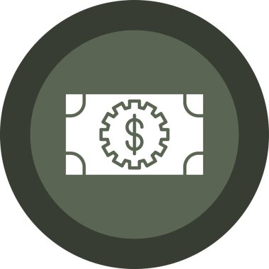 Dolar. Web simgesi basit illüstrasyon