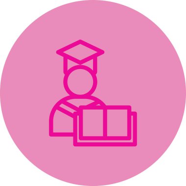 Öğrenci. Web simgesi basit illüstrasyon