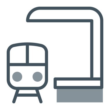 Tren ikonu. vektör illüstrasyonu