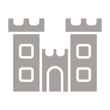 İzole kale ikonu. inşa kavramı - vektör