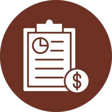 İş raporu. Web simgesi basit illüstrasyon