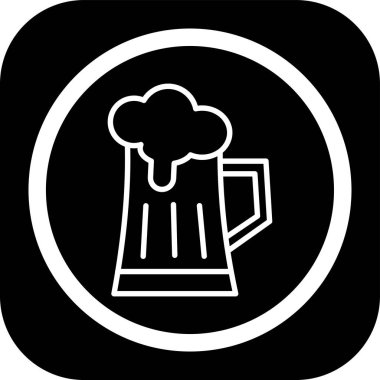 bira kupası simgesi, vektör illüstrasyonu