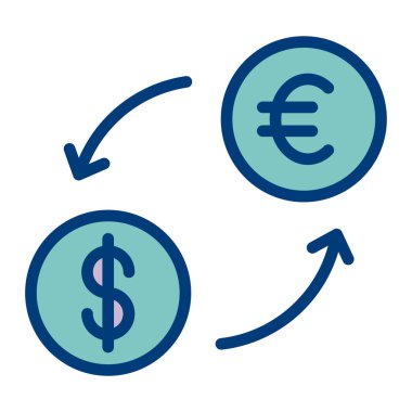Dolar işareti simgesi, vektör çizimi