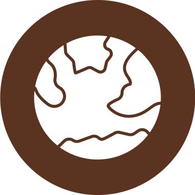 Dünya simgesinin vektör illüstrasyonu