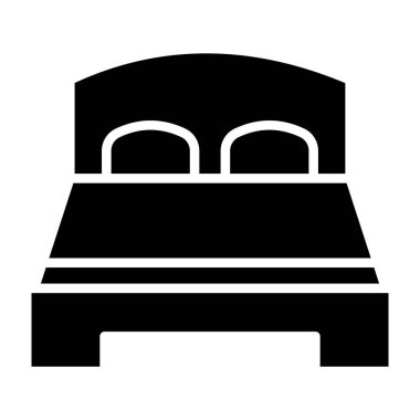 Çift Yatak web simgesi, vektör illüstrasyonu