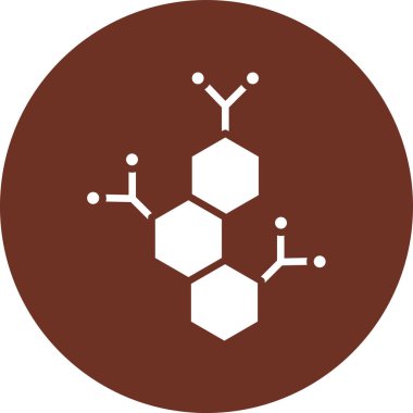 Kimyasal yapı simgesi. Basit resimleme