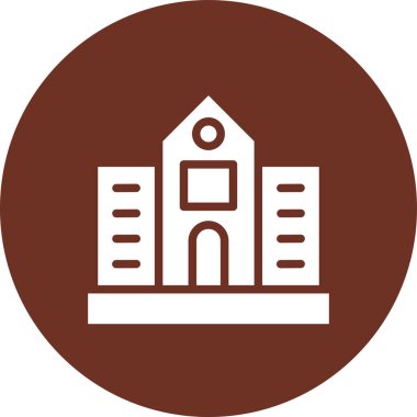 Bina. Web simgesi basit illüstrasyon