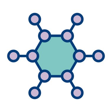 Molekül yapısı tıbbi izole simgesi