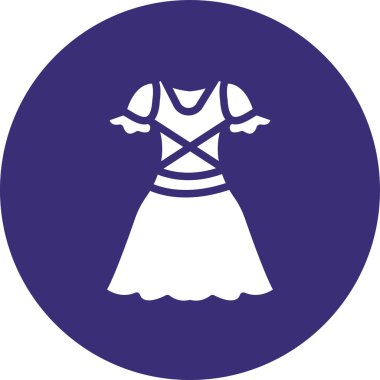 Bir elbise simgesinin vektör illüstrasyonu