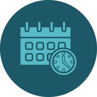 Takvim simgesinin vektör illüstrasyonu