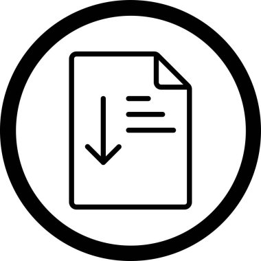 belge simgesi vektör illüstrasyonu