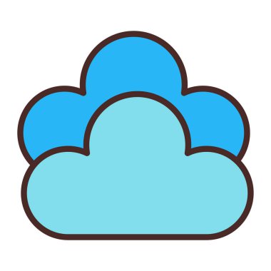 Kolayca değiştirebilen veya düzenleyebilen bulut vektör simgesi