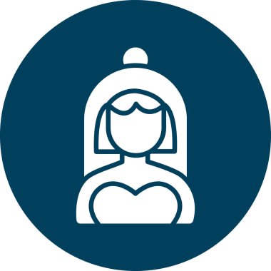 kadın avatar simgesi, vektör illüstrasyonu