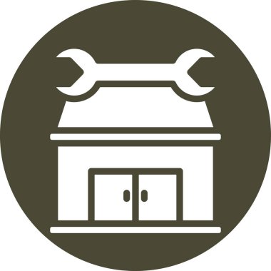 Bina. Web simgesi basit illüstrasyon