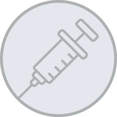 Şırınga çizgisi simgesinin vektör çizimi