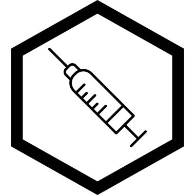 Bir şırınga simgesinin vektör çizimi