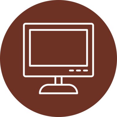 Bilgisayar ekranı simgesi. vektör illüstrasyonu