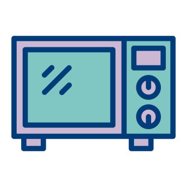 Mikrodalga fırın modern ikon vektör çizimi