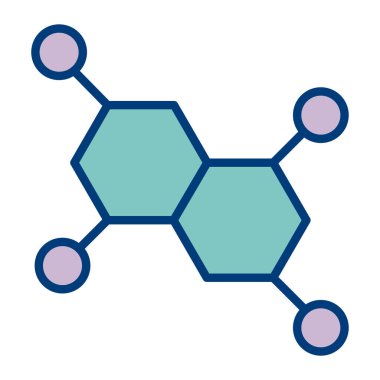 Moleküler moleküller izole vektör simgesi düzenlenebilir